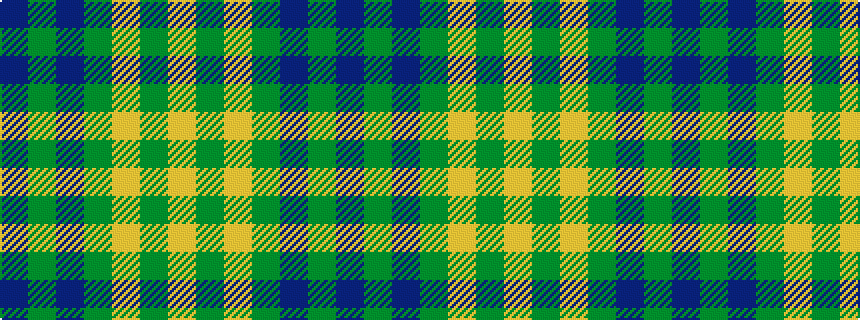 idealised woven sample of pattern BGBGYGY