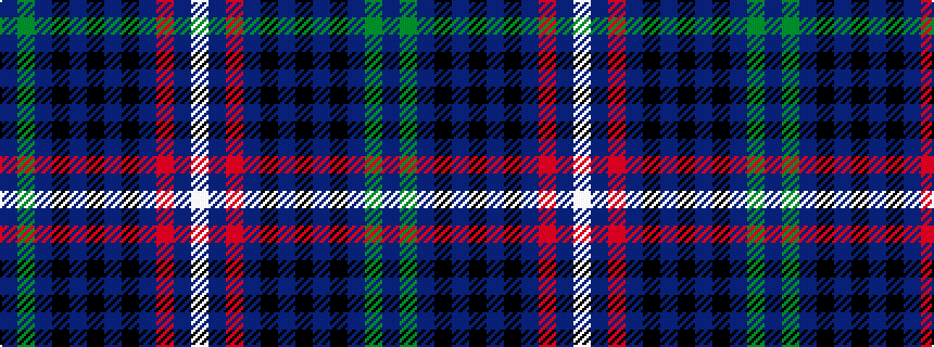 idealised woven sample of pattern BGBKBKBKBRBW