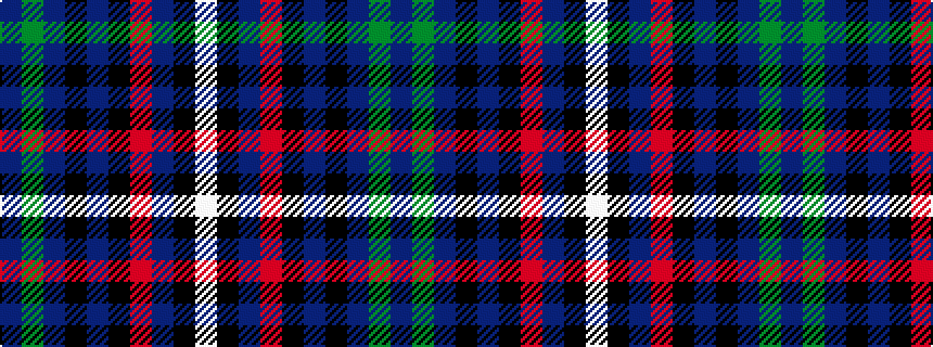 idealised woven sample of pattern BGBKBKRBKW