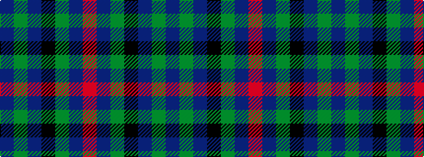 idealised woven sample of pattern BGBKGBR