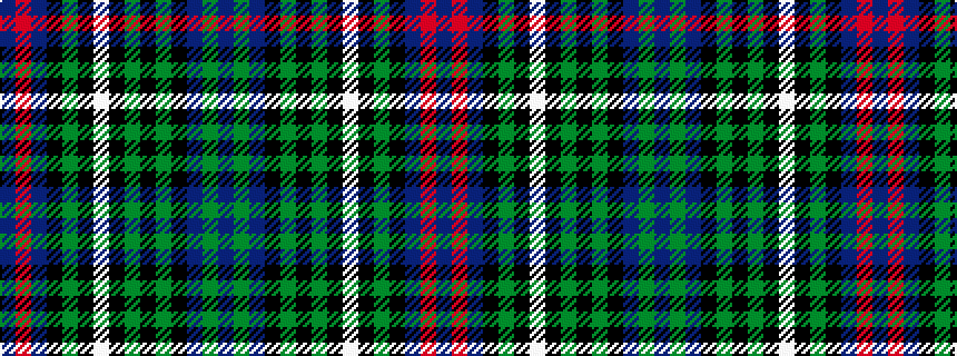 idealised woven sample of pattern BGBKGKGKWKGKBRB