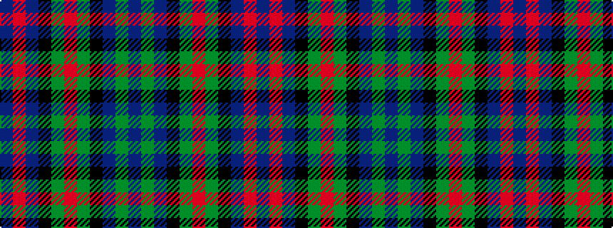 idealised woven sample of pattern BGBKGRGKBRB