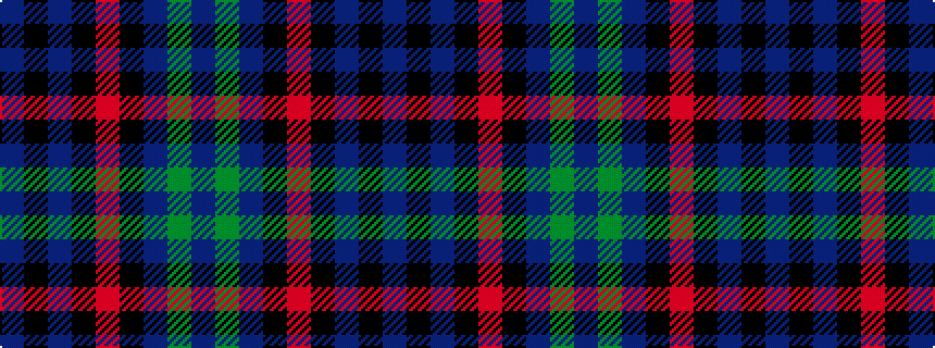 idealised woven sample of pattern BGBKRKBKB