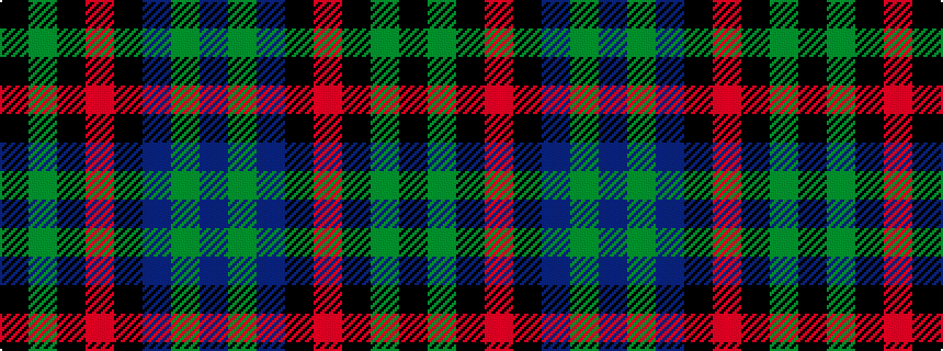 idealised woven sample of pattern BGBKRKGK
