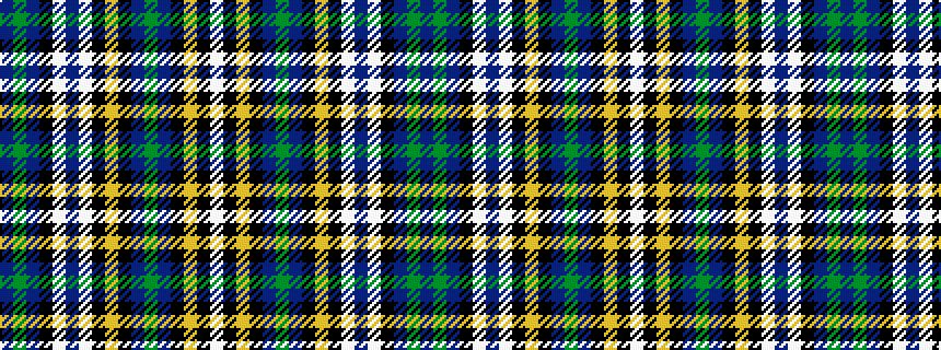 idealised woven sample of pattern BGBKWBWKYKBGBKYKW