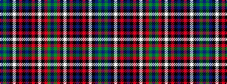 idealised woven sample of pattern BGBKWKRKBKRKWKRGB
