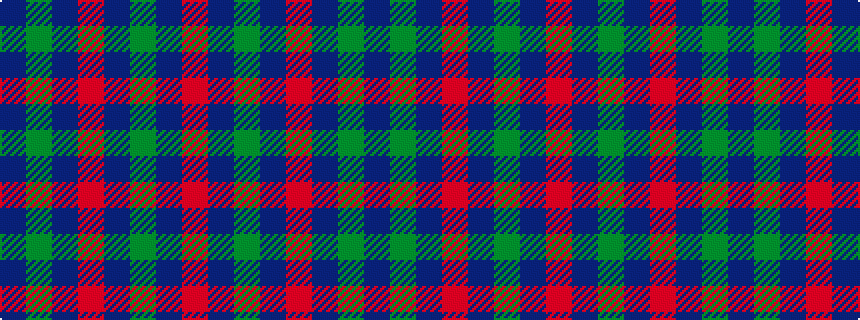 idealised woven sample of pattern BGBRBGBR