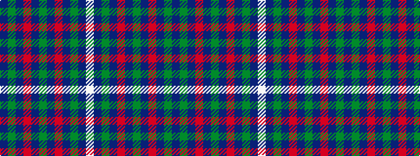 idealised woven sample of pattern BGBRBGBRBGBW