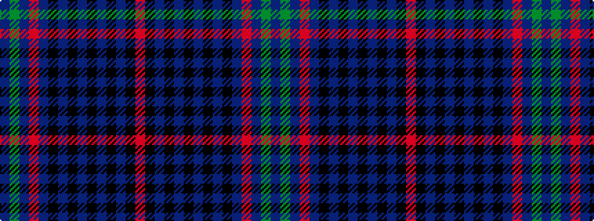 idealised woven sample of pattern BGBRBKBKBKBKBKR