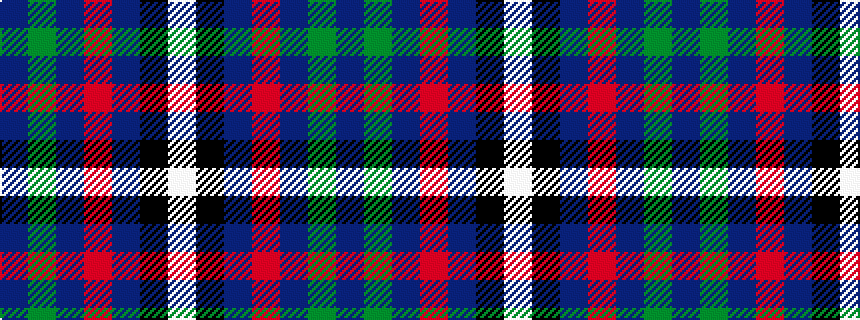 idealised woven sample of pattern BGBRBKW