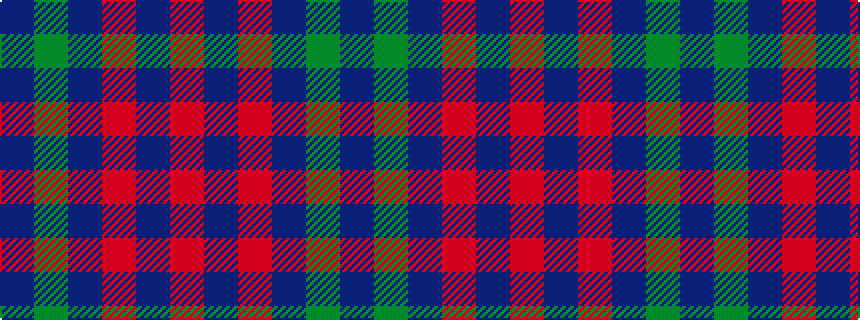 idealised woven sample of pattern BGBRBR