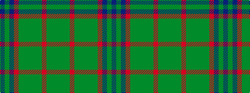idealised woven sample of pattern BGBRGGGGGRGGG