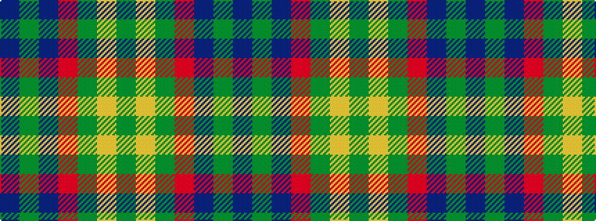 idealised woven sample of pattern BGBRGYG