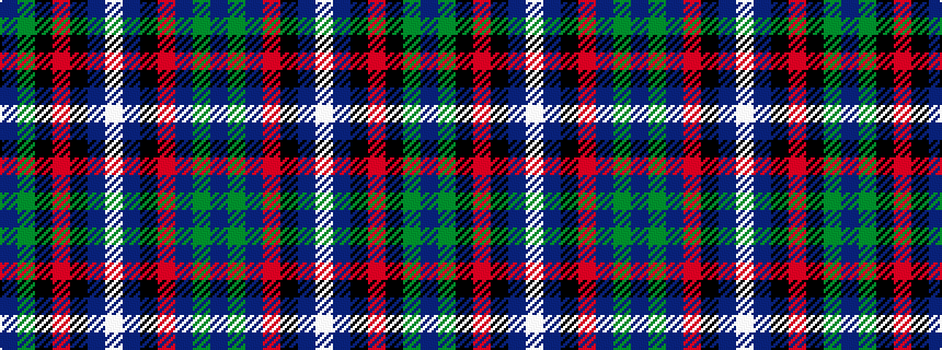 idealised woven sample of pattern BGBRKBWBKRKGB