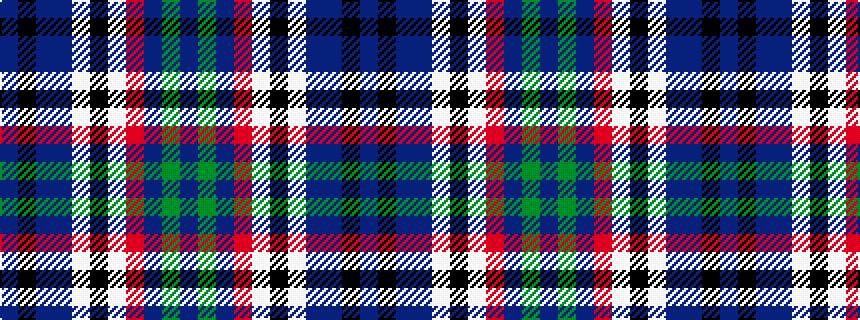idealised woven sample of pattern BGBRWKWBBKB