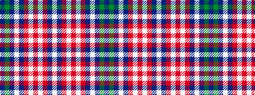 idealised woven sample of pattern BGBWBRWRWRBW