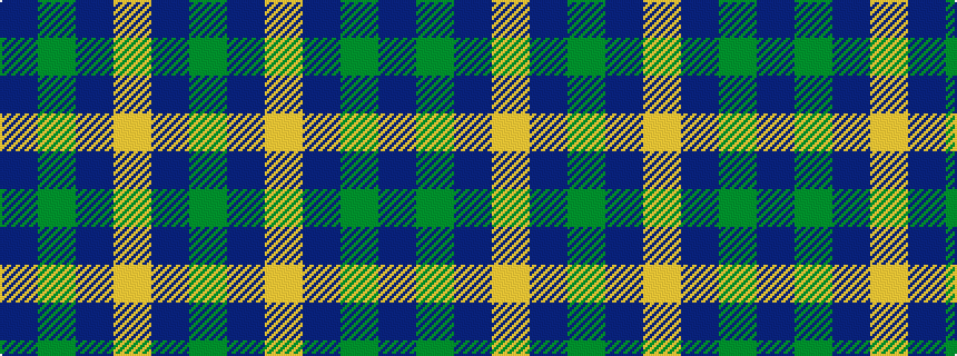 idealised woven sample of pattern BGBYBG