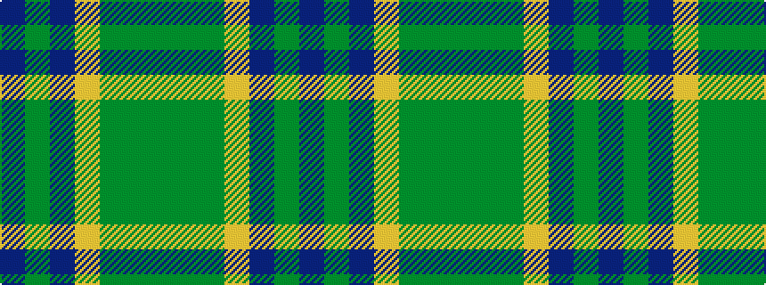 idealised woven sample of pattern BGBYGGG