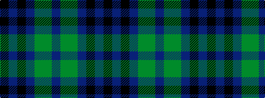 idealised woven sample of pattern BGGBKBK
