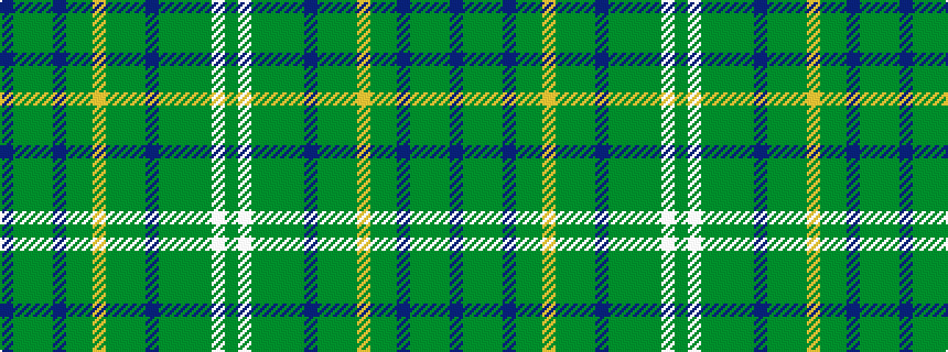 idealised woven sample of pattern BGGGBGGYGGGBGGGGWG