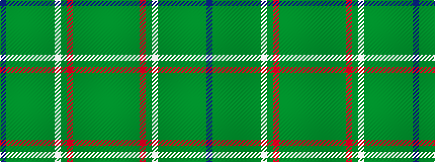 idealised woven sample of pattern BGGGGGGGGWGRGGGGGG