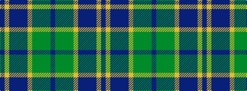 idealised woven sample of pattern BGGGGYBBBBYB