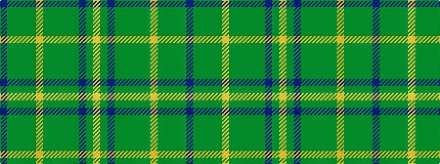 idealised woven sample of pattern BGGGGYGGGGGBGY