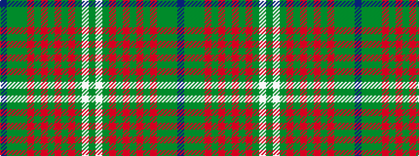 idealised woven sample of pattern BGGGRGRGRGRGWG