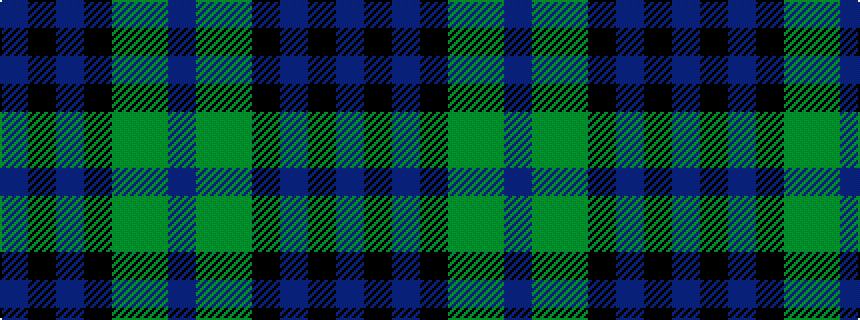 idealised woven sample of pattern BGGKBKB