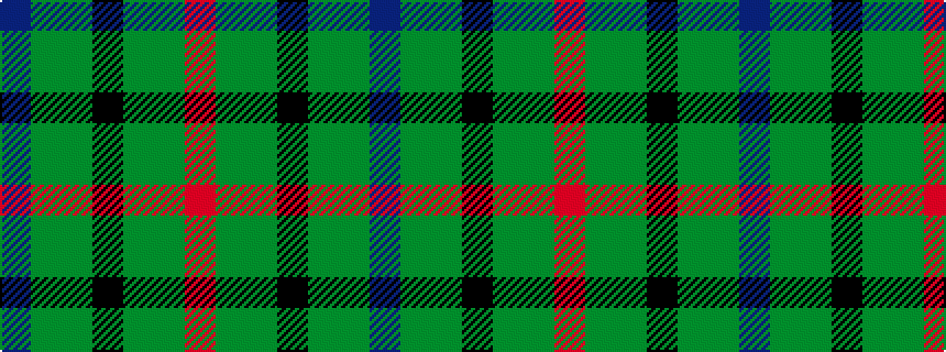 idealised woven sample of pattern BGGKGGR