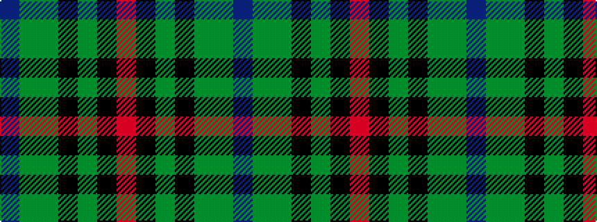 idealised woven sample of pattern BGGKGKR