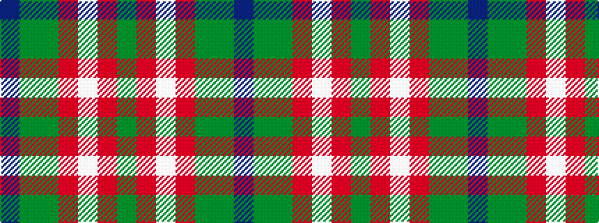 idealised woven sample of pattern BGGRWRG