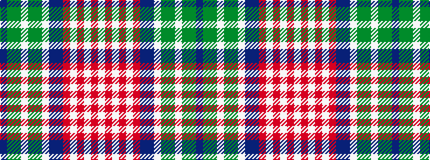 idealised woven sample of pattern BGGWGGWBBRWRWRW