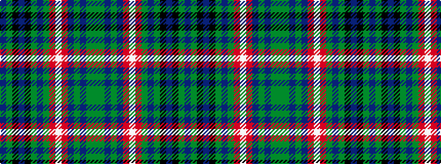 idealised woven sample of pattern BGKBKGBGRWRBGBGG