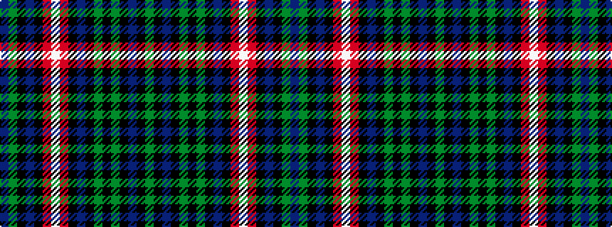 idealised woven sample of pattern BGKBKRWRKBKGKGKBKG