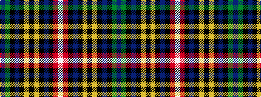 idealised woven sample of pattern BGKBKYKYKBKRW
