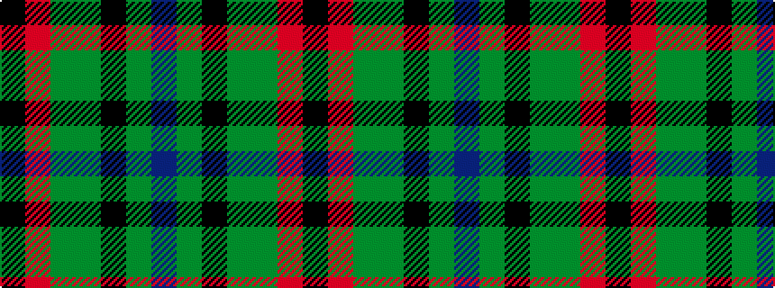 idealised woven sample of pattern BGKGGRK