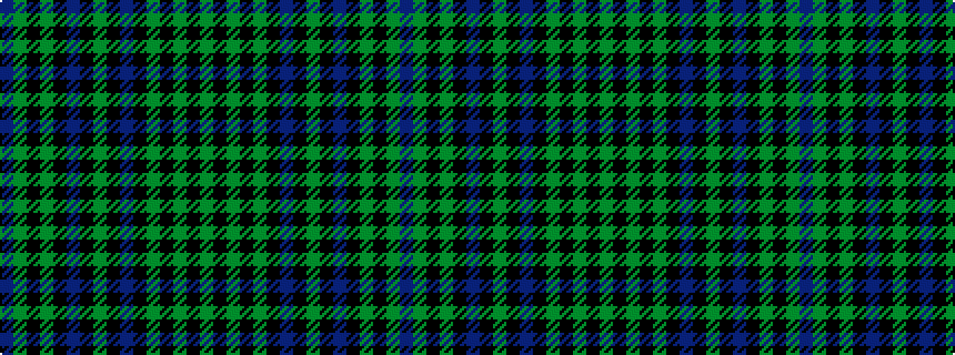 idealised woven sample of pattern BGKGKBKGKBKGKGKG