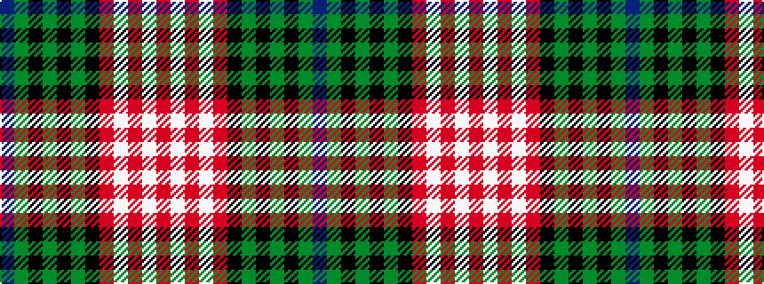idealised woven sample of pattern BGKGKGKRWRWR
