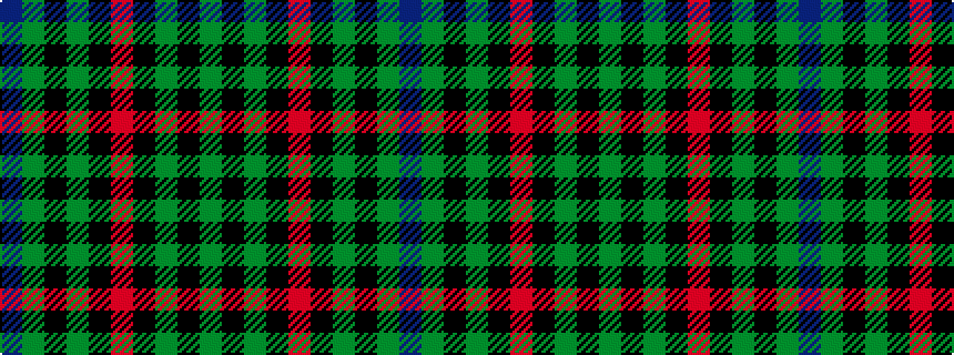 idealised woven sample of pattern BGKGKRKGKG