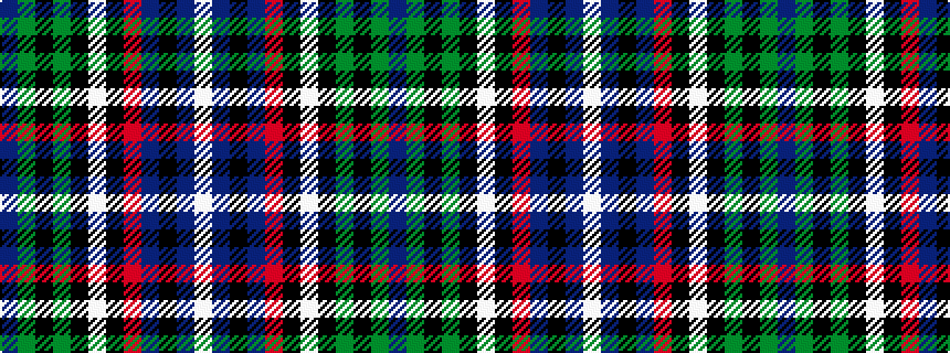 idealised woven sample of pattern BGKGKWKRBKBW
