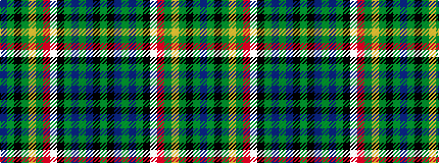 idealised woven sample of pattern BGKGYGRWKGBGBKG