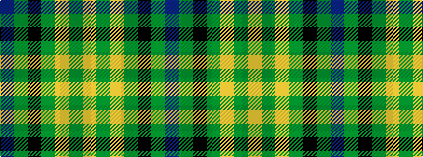 idealised woven sample of pattern BGKGYGY