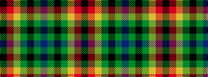 idealised woven sample of pattern BGKGYRK