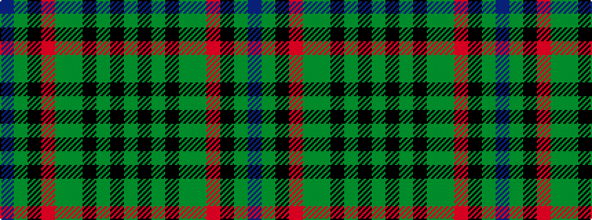 idealised woven sample of pattern BGKRGGKGKG