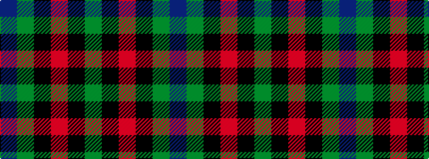 idealised woven sample of pattern BGKRKG