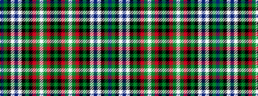 idealised woven sample of pattern BGKWBWKGKRGWGRKG