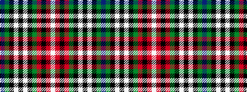 idealised woven sample of pattern BGKWKWKGRKRW