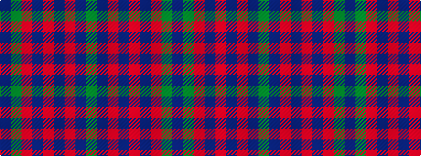 idealised woven sample of pattern BGRBRBRBG
