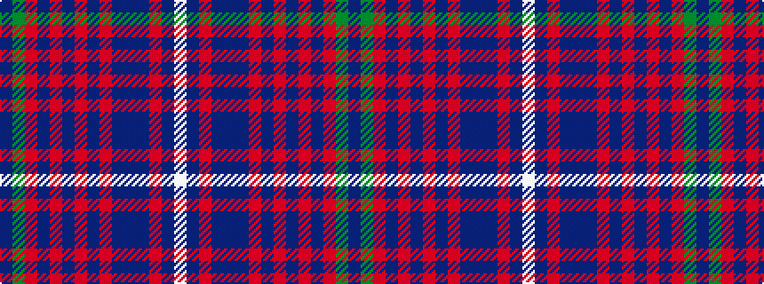 idealised woven sample of pattern BGRBRBRBRBBBRBW